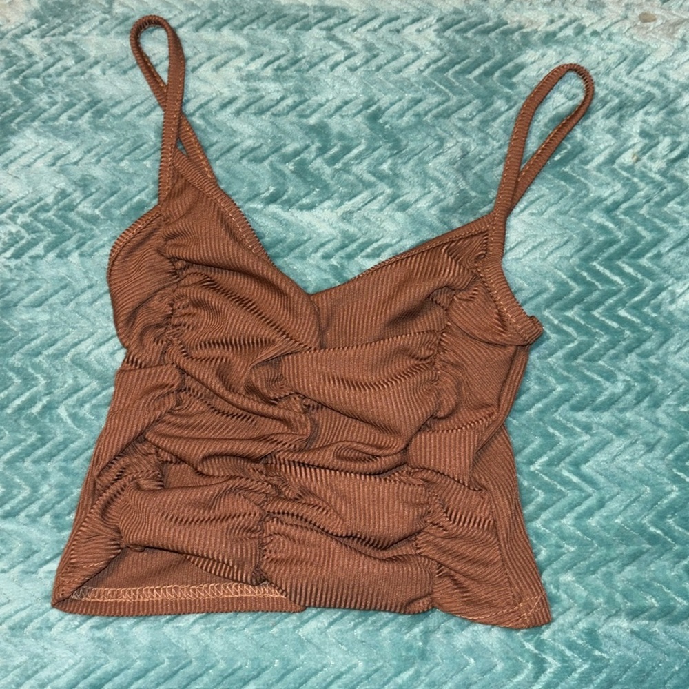 Cute brown crop top
